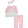 Little Me Clothes for Baby Girls’ Tutu Shirt and Legging Set, 3 Months to 24 Months(Rose Shadow/Marshmallow)