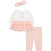 Little Me Clothes for Baby Girls’ Tutu Shirt and Legging Set, 3 Months to 24 Months(Seashell Pink/Marshmallow)