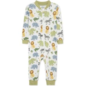 Little Me Clothes for Baby Boys’ Zip Front Pajama Footie, 12-24 Months(Marshmallow/Tarragon)
