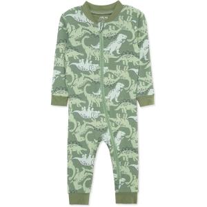 Little Me Clothes for Baby Boys’ Zip Front Pajama Footie, 12-24 Months(Mistletoe)