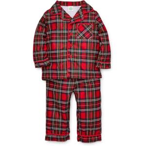 Little Me Clothes for Baby Boys’ and Girls’ Christmas Matching Plaid Pajamas and Nightgowns, 3 Months up to Girls 10(Plaid Red)