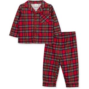 Little Me Clothes for Baby Boys’ and Girls’ Christmas Matching Plaid Pajamas and Nightgowns, 3 Months up to Girls 10(Xmas Holiday Christmas Plaid Coat Boys)