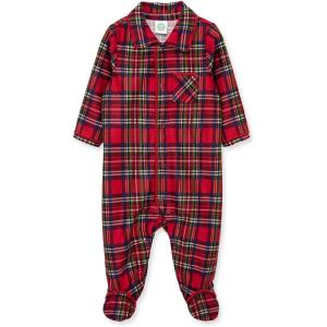 Little Me Clothes for Baby Boys’ and Girls’ Christmas Matching Plaid Pajamas and Nightgowns, 3 Months up to Girls 10(Xmas Holiday Christmas Plaid Footie Sleeper Boys)