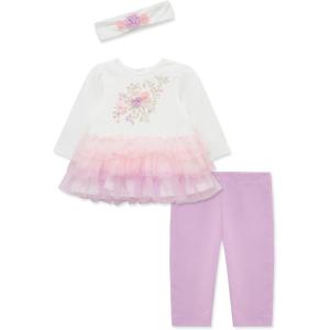 Little Me Clothes for Baby Girls’ Tutu Shirt and Legging Set, 3 Months to 24 Months(Orchid Bouquet)