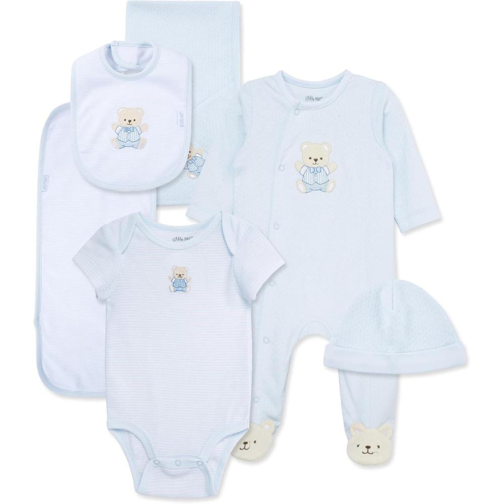 imageLittle Me Baby Layette Gift Set Clothes Outfits Essentials for Girls amp Boys Newborns 3 and 6 MonthsCute Bear