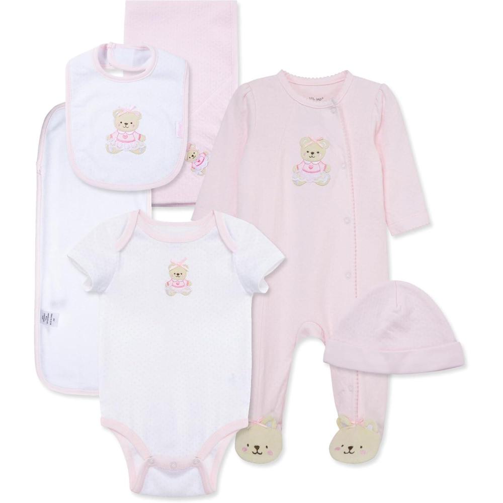 imageLittle Me Baby Layette Gift Set Clothes Outfits Essentials for Girls amp Boys Newborns 3 and 6 MonthsSweet Bear