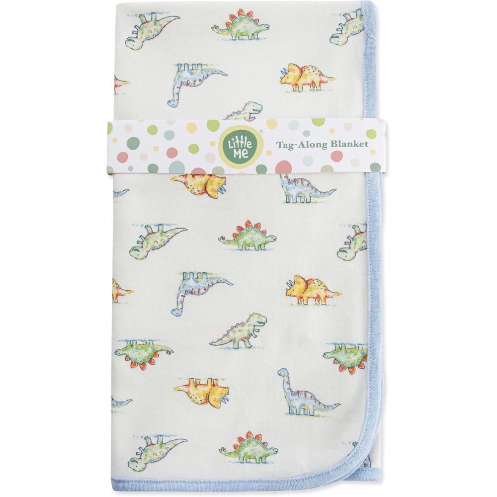 imageLittle Me Blankets for Baby Girls Blankets for Baby Bunnies Swaddling Receiving BlanketDinomite Dinosaurs