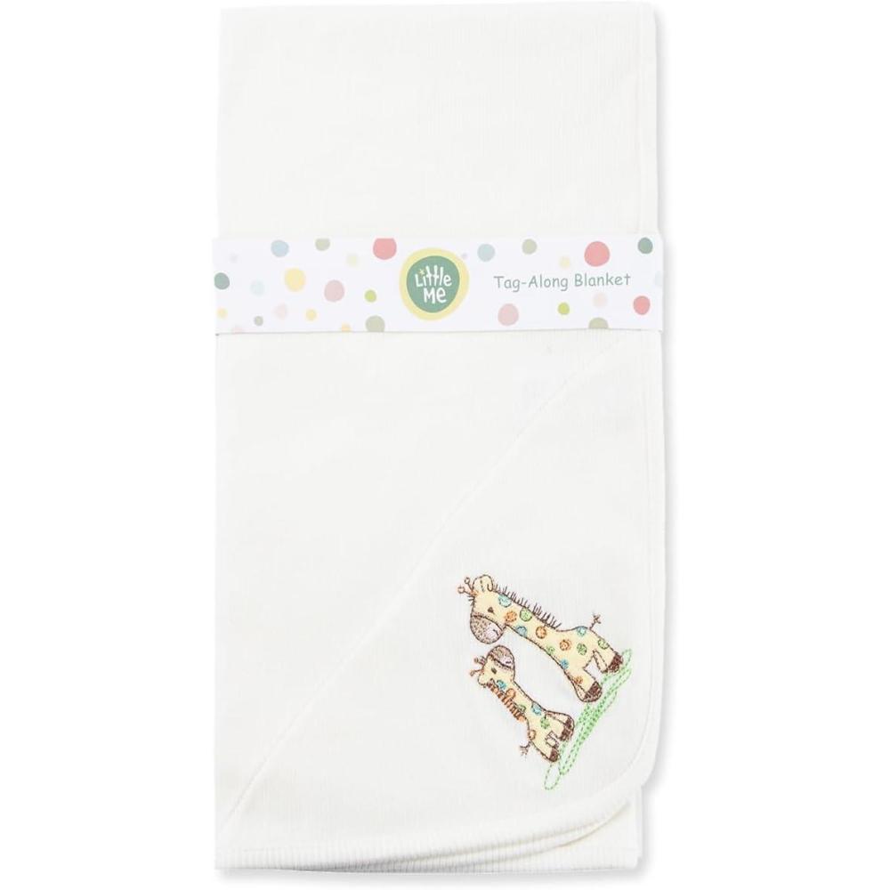 imageLittle Me Blankets for Baby Girls Blankets for Baby Bunnies Swaddling Receiving BlanketGiraffe