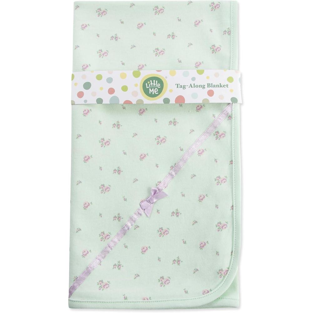 imageLittle Me Blankets for Baby Girls Blankets for Baby Bunnies Swaddling Receiving BlanketPetite Rose