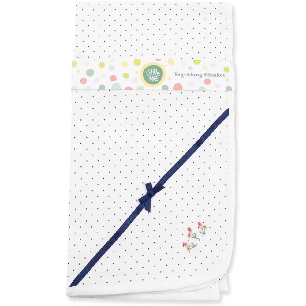 imageLittle Me Blankets for Baby Girls Blankets for Baby Bunnies Swaddling Receiving BlanketPolka Dot Rosebud