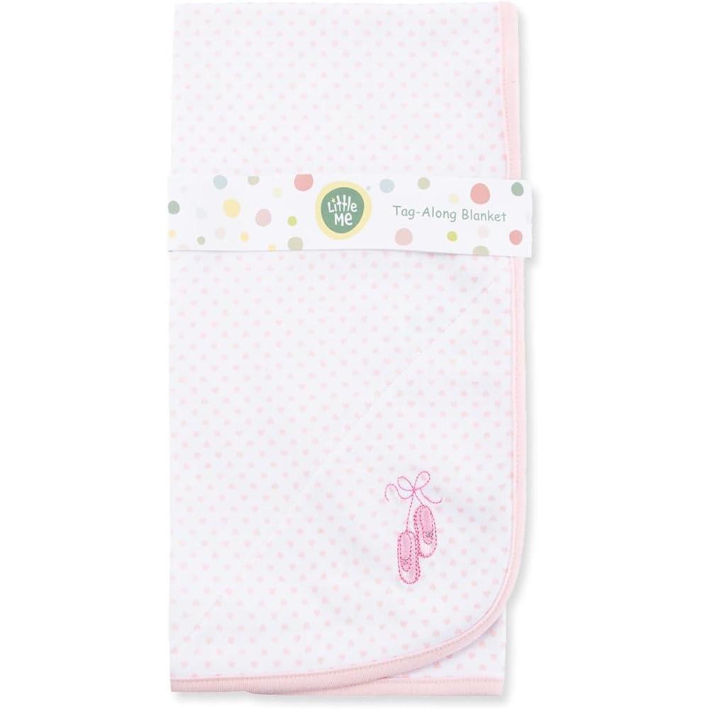 imageLittle Me Blankets for Baby Girls Blankets for Baby Bunnies Swaddling Receiving BlanketPrima Ballerina