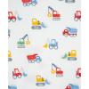 Little Me Baby Boy Clothes 2-Piece Baby Sleeper and Cap Set, 100% Cotton Footies Baby Essentials, Preemie to 9 months(Blue Trucks)
