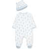 Little Me Baby Boy Clothes 2-Piece Baby Sleeper and Cap Set, 100% Cotton Footies Baby Essentials, Preemie to 9 months(Happy Bear)