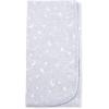 Little Me Blankets for Baby Girls’ Blankets for Baby Bunnies Swaddling Receiving Blanket(Grey Moon and Stars)