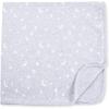 Little Me Blankets for Baby Girls’ Blankets for Baby Bunnies Swaddling Receiving Blanket(Grey Moon and Stars)