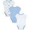 Little Me Clothes for Baby 3-Pack 100% Cotton Scratch Free Tag Bodysuits, Newborn to 9 Months(Blue Golf Club)