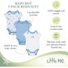 Little Me Clothes for Baby 3-Pack 100% Cotton Scratch Free Tag Bodysuits, Newborn to 9 Months(Blue Golf Club)