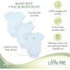 Little Me Clothes for Baby 3-Pack 100% Cotton Scratch Free Tag Bodysuits, Newborn to 9 Months(Blue/Multi Bear)