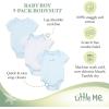 Little Me Clothes for Baby 3-Pack 100% Cotton Scratch Free Tag Bodysuits, Newborn to 9 Months(Blue/Multi Train)