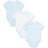 Little Me Clothes for Baby 3-Pack 100% Cotton Scratch Free Tag Bodysuits, Newborn to 9 Months(Blue/Multi Train)