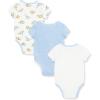 Little Me Clothes for Baby 3-Pack 100% Cotton Scratch Free Tag Bodysuits, Newborn to 9 Months(White)