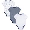 Little Me Clothes for Baby 3-Pack 100% Cotton Scratch Free Tag Bodysuits, Newborn to 9 Months(White/Multi Puppy)