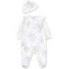 Little Me Clothes for Baby Girls’ 100% Cotton Scratch-Free Tag Footie Sleeper, Preemie to 9 Months(Floral)