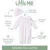 Little Me Clothes for Baby Girls’ 2-Piece Nightgown and Cap Set 100% Cotton with Elastic Bottom, Baby Essentials, 0-3 Months(Blue Roses)