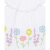 Little Me Clothes for Baby Girls’ Woven Sunsuit and Headband Set, 3-12 Months(Chambray/Bright White)