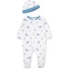 Little Me Baby Boy Clothes 2-Piece Baby Sleeper and Cap Set, 100% Cotton Footies Baby Essentials, Preemie to 9 months(Golf Cart)