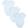 Little Me Clothes for Baby 3-Pack 100% Cotton Scratch Free Tag Bodysuits, Newborn to 9 Months(Blue/Multi Bear)