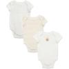 Little Me Clothes for Baby 3-Pack 100% Cotton Scratch Free Tag Bodysuits, Newborn to 9 Months(Gentle Bear)
