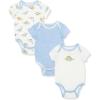 Little Me Clothes for Baby 3-Pack 100% Cotton Scratch Free Tag Bodysuits, Newborn to 9 Months(White)