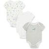 Little Me Clothes for Baby 3-Pack 100% Cotton Scratch Free Tag Bodysuits, Newborn to 9 Months(White/Multi)
