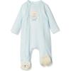 Little Me Clothes for Baby Boys’ 100% Cotton Scratch-Free Tag Footie Sleeper, Preemie to 9 Months(Cute Bear)