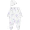 Little Me Clothes for Baby Girls’ 100% Cotton Scratch-Free Tag Footie Sleeper, Preemie to 9 Months(Floral)