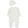 Little Me Clothes for Baby Girls’ 100% Cotton Scratch-Free Tag Footie Sleeper, Preemie to 9 Months(Ivory Rose)