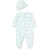Little Me Clothes for Baby Girls’ 100% Cotton Scratch-Free Tag Footie Sleeper, Preemie to 9 Months(Mint Print)