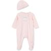 Little Me Clothes for Baby Girls’ 100% Cotton Scratch-Free Tag Footie Sleeper, Preemie to 9 Months(Welcome to the World/Pink Bear)