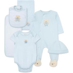 Little Me Baby Layette Gift Set – Clothes, Outfits, Essentials for Girls & Boys, Newborns, 3 and 6 Months(Blue Bear)