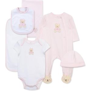 Little Me Baby Layette Gift Set – Clothes, Outfits, Essentials for Girls & Boys, Newborns, 3 and 6 Months(Pink Bear)