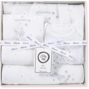 Little Me Baby Layette Gift Set – Clothes, Outfits, Essentials for Girls & Boys, Newborns, 3 and 6 Months(White Welcome)