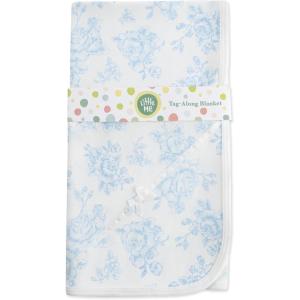 Little Me Blankets for Baby Girls’ Blankets for Baby Bunnies Swaddling Receiving Blanket(Blue Roses)