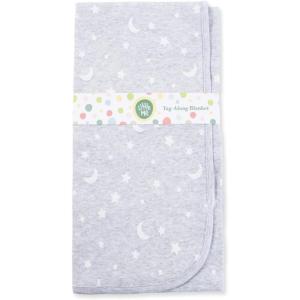 Little Me Blankets for Baby Girls’ Blankets for Baby Bunnies Swaddling Receiving Blanket(Grey Moon and Stars)