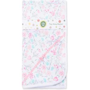 Little Me Blankets for Baby Girls’ Blankets for Baby Bunnies Swaddling Receiving Blanket(Watercolor)