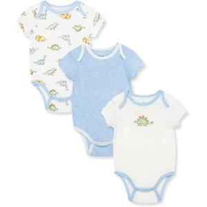 Little Me Clothes for Baby 3-Pack 100% Cotton Scratch Free Tag Bodysuits, Newborn to 9 Months(White)