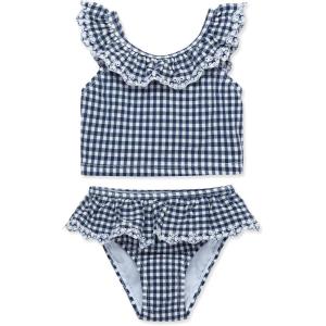 Little Me Clothes for Baby Girls’ Two-Piece Tankini Swimsuit, 0-3 Months – 4 Toddler(Medieval Bllue)