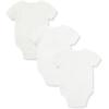 Little Me Baby Gender Neutral 3-Pack Short Sleeve Bodysuit Scratch Free 100% Cotton, Quick Snap Closures, Newborn to 9 Months(Giraffe)