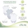 Little Me Baby Gender Neutral 3-Pack Short Sleeve Bodysuit Scratch Free 100% Cotton, Quick Snap Closures, Newborn to 9 Months(Grey)