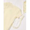 Little Me Baby Gender Neutral 3-Pack Short Sleeve Bodysuit Scratch Free 100% Cotton, Quick Snap Closures, Newborn to 9 Months(Yellow/Multi)